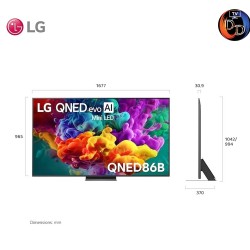LG 75" 75QNED86BSA LG QNED evo AI QNED86 Mini LED 4K Smart TV 2026