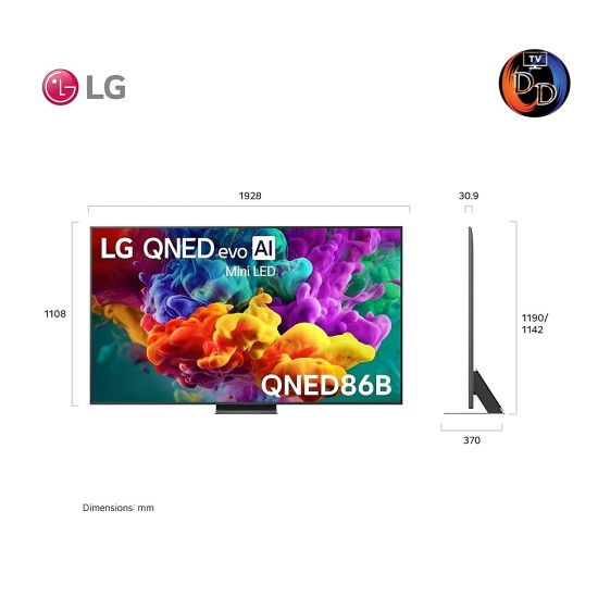 LG 86" รุ่น 86QNED86BSA LG QNED evo AI QNED86 Mini LED 4K Smart TV 2026