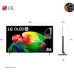 LG 55" รุ่น OLED55B6PSA LG OLED AI B6 4K Smart TV 2026 55B6