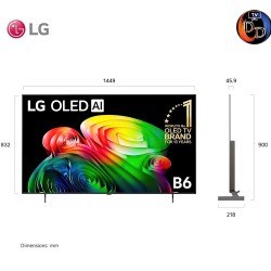 LG 65" รุ่น OLED65B6PSA LG OLED AI B6 4K Smart TV 2026 65B6
