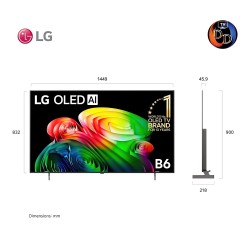 LG 65" รุ่น OLED65B6PSA LG OLED AI B6 4K Smart TV 2026 65B6