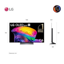 LG 55" รุ่น OLED55C6PSA LG OLED evo AI C6 4K Smart TV 2026 55C6