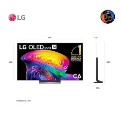 LG 65" รุ่น OLED65C6PSA LG OLED evo AI C6 4K Smart TV 2026 65C6