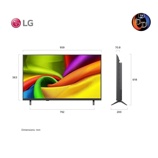 LG ทีวี 43" รุ่น 43NU855BPSA Smart TV LG NANO 4K UHD AI NU85 2026 43NU855B
