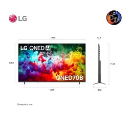 LG 85 นิ้ว รุ่น 85QNED70BSA LG QNED AI QNED70 Mini LED 4K Smart TV 2026