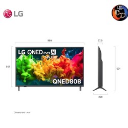 LG ทีวี 43" รุ่น 43QNED80BSA LG QNED evo AI Mini LED QNED80 4K Smart TV 2026 43QNED80B