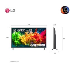 LG ทีวี 43" รุ่น 43QNED80BSA LG QNED evo AI Mini LED QNED80 4K Smart TV 2026 43QNED80B