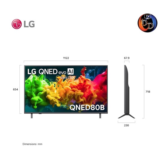 LG ทีวี 50" รุ่น 50QNED80BSA LG QNED evo AI Mini LED QNED80 4K Smart TV 2026 50QNED80B