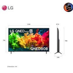 LG ทีวี 55" รุ่น 55QNED80BSA LG QNED evo AI Mini LED QNED80 4K Smart TV 2026 55QNED80B