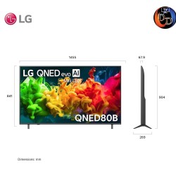 LG ทีวี 65" รุ่น 65QNED80BSA LG QNED evo AI Mini LED QNED80 4K Smart TV 2026 65QNED80B