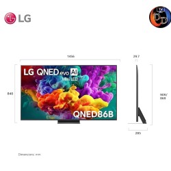 LG 65 นิ้ว รุ่น 65QNED86BSA LG QNED evo AI QNED86 Mini LED 4K Smart TV 2026