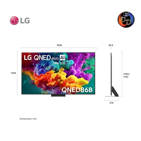 LG 86" รุ่น 86QNED86BSA LG QNED evo AI QNED86 Mini LED 4K Smart TV 2026