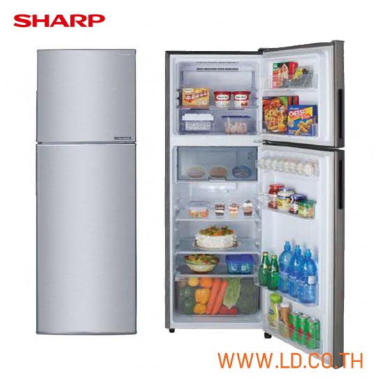 SHARP ตู้เย็น 2 ประตู ความจุ 8.9 คิว รุ่น SJ-X260TC-SL สีเงิน